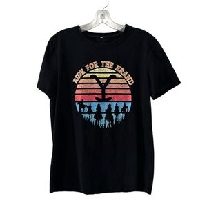 Yellowstone Show Dutton Ride For The Brand Graphic T-Shirt Top Black Mul…